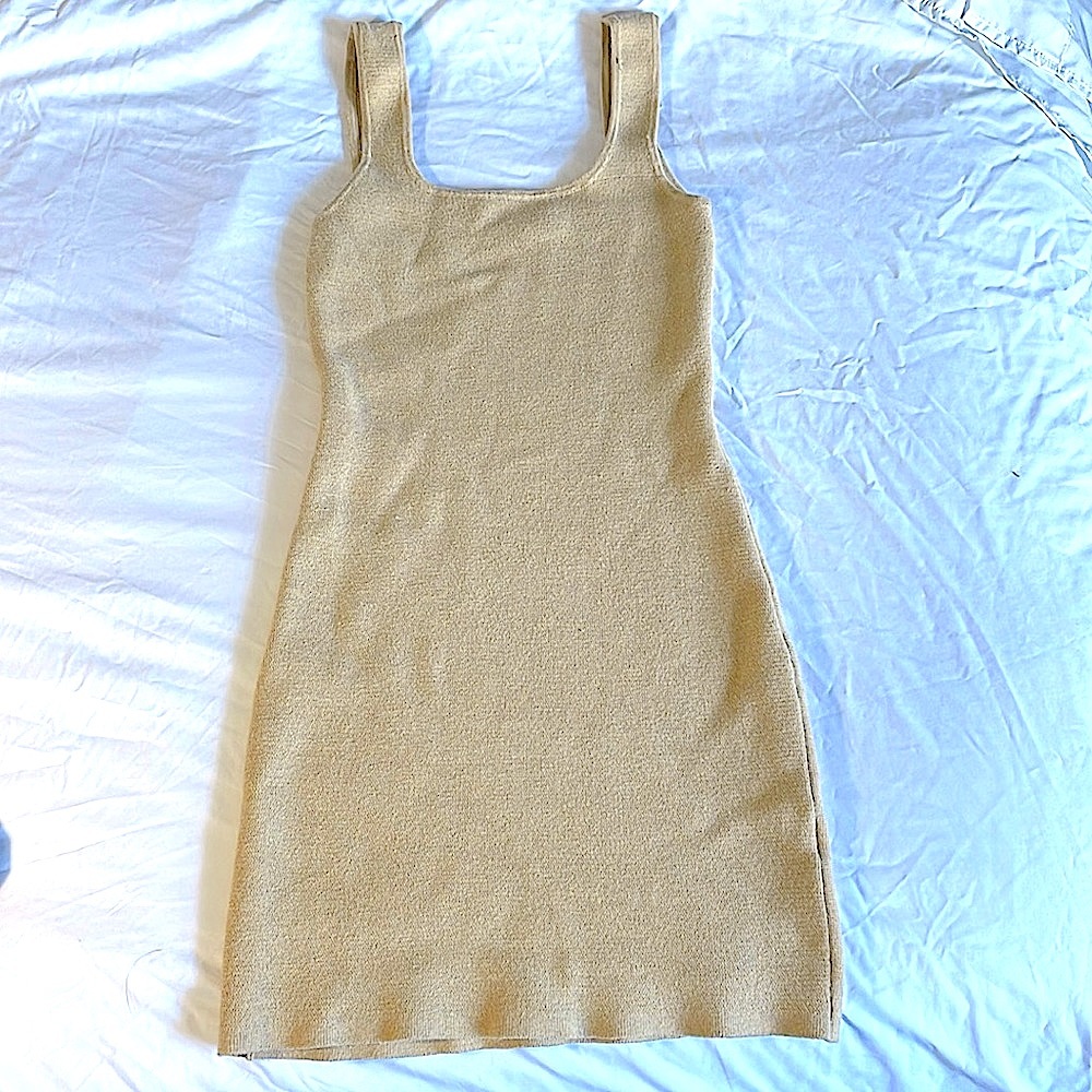 Abercrombie khaki knit bodycon dress size S